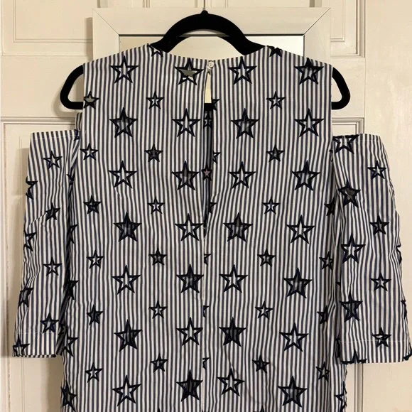 Sandro Navy Star Striped Blouse - Picture 6 of 6